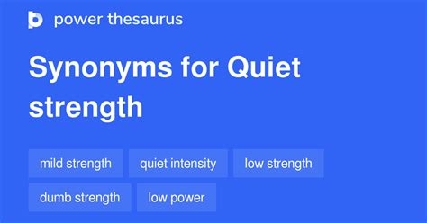 synonym quiet|synonym quiet strength.